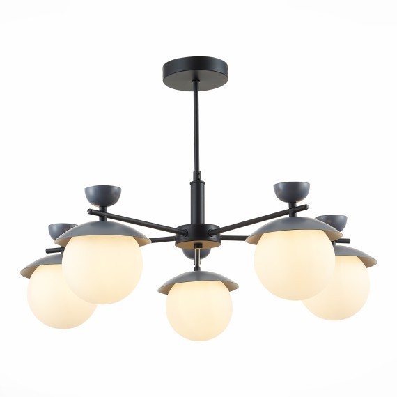 SLE220202-05 Светильник потолочный Черный, Серый/Белый G9 5*5W GENOVA