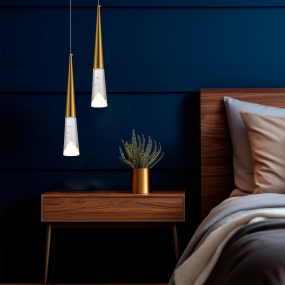 SL6111.203.01 Люстра подвесная ST-Luce Золотистый/Прозрачный LED 1*3W 3000K SOLLEN