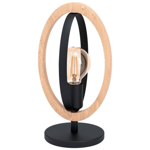 43464 Настольная лампа BASILDON, 1x40W (E27), L190, B160, H345, основа?155, сталь, черный/дерево, ко