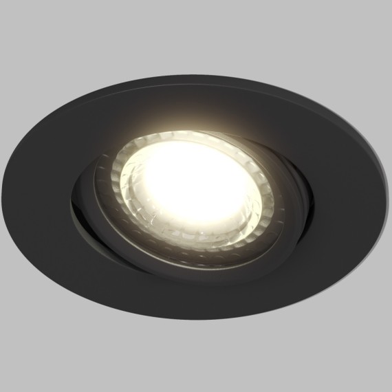 DK3020-BK Встраиваемый светильник IP20 макс 10 Вт GU5.3 черный пластик