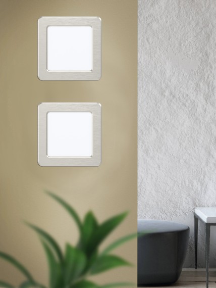 99183 Светодиодный встраиваемый светильник FUEVA 5, 5,5W (LED), 117х117, ET26, 700lm, 4000K, сталь, никель