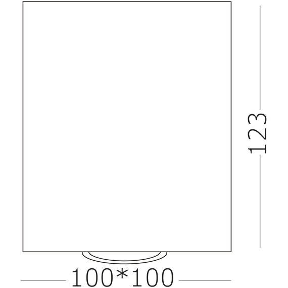 ST109.507.01 Светильник потолочный Белый GU10 1*50W  L100xW100xH123 220V Без ламп Накладные светильники