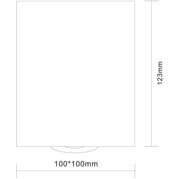 ST109.507.01 Светильник потолочный Белый GU10 1*50W  L100xW100xH123 220V Без ламп Накладные светильники