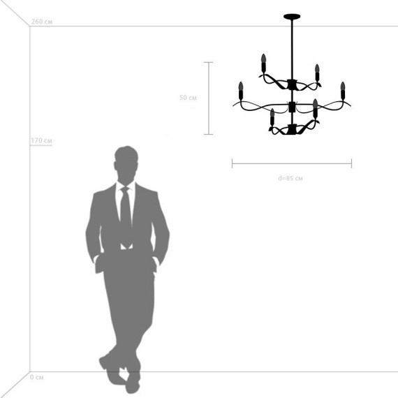 Люстра потолочная Lightstar 733263 Ragno под лампы 6xE14 240W