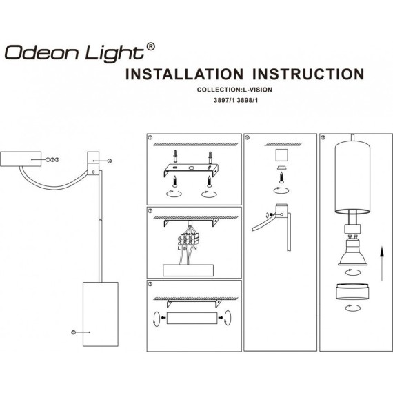 Подвесной светильник цилиндр Odeon Light 3898/1 LUCAS под лампу 1xGU10 10W