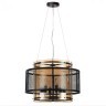 8007/6 MODERNI LN24 черный/черный, золотой металл/металл, стекло Люстра подвесная Е14 6*40W 220V Zarina