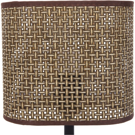 8200/1T COUNTY LN25 кофейный/коричневый, дерево/текстиль Настольная лампа E27 1*60W 220V MADERANA