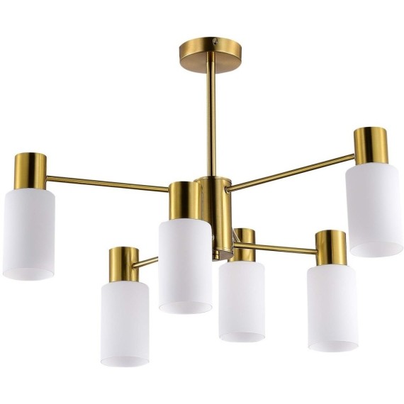 SLE1139-302-06 Светильник потолочный Латунь/Белый E14 6*60W GESSI