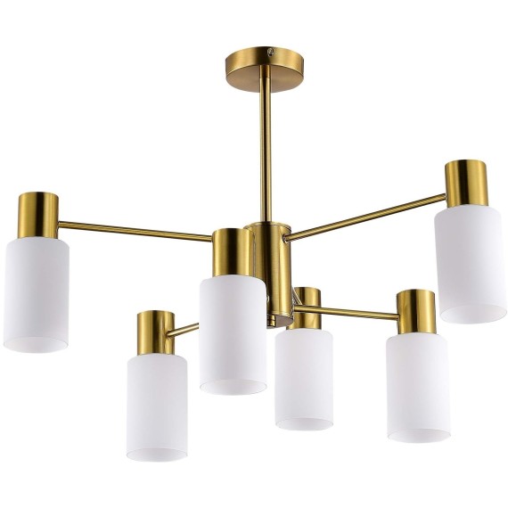 SLE1139-302-06 Светильник потолочный Латунь/Белый E14 6*60W GESSI