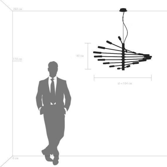 Люстра паук Lightstar 733187 Ragno под лампы G9 720W