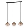 901924 EGLO ARISCANI 1 Подвесной светильник с 3 лампами E27, 180Вт, сталь/стекло, черный/медный