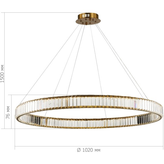 SL1622.313.01 Люстра подвесная ST-Luce Латунь/Прозрачный LED 1*68W 4000K TIVOLI
