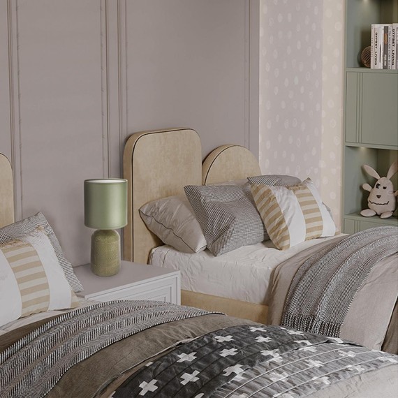 8222/1T MODERNI LN25 зеленый, керамика/текстиль Настольная лампа Е27 1*60W 220V NIANA