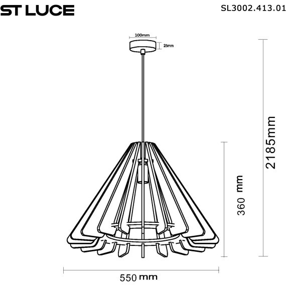 SL3002.413.01 Светильник подвесной ST-Luce Черный/Серый E27 1*60W SENTITO