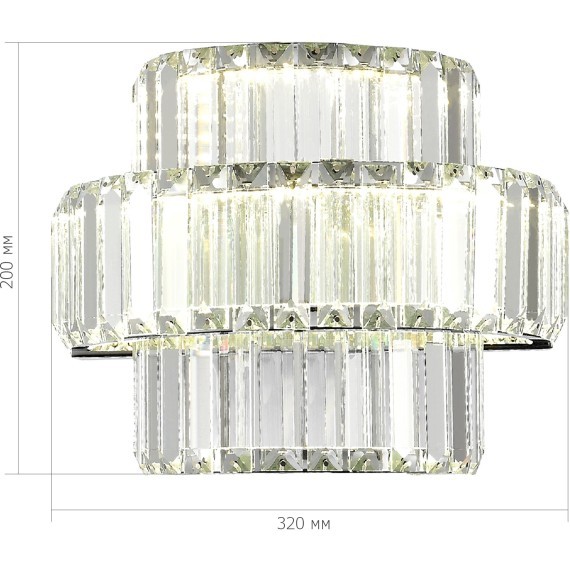 SL1622.111.01 Светильник настенный ST-Luce Хром/Прозрачный LED 1*21W 4000K TIVOLI