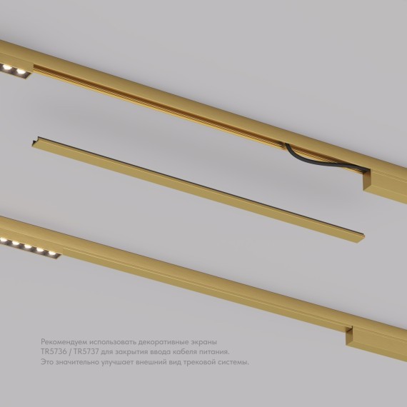 Заглушка 50см для лицевой части шинопровода Denkirs Shine 48V TR5737-SB