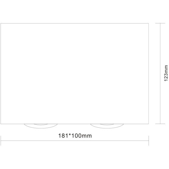 ST109.507.02 Светильник потолочный Белый GU10 2*50W  L181xW100xH123 220V Без ламп Накладные светильники