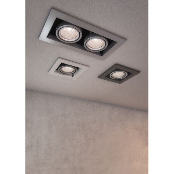 Встраиваемый светильник Maytoni DL008-2-01-W Metal Modern под лампу 1xGU10 50W