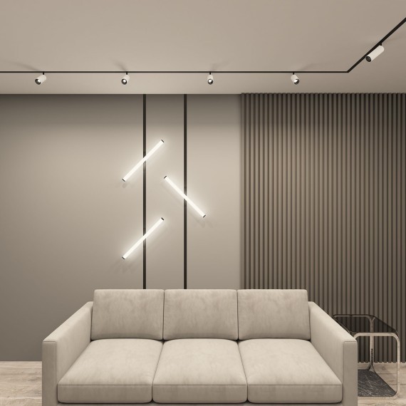 DK8040-BW+BK Трековый магнитный светодиодный SMART (TUYA, Алиса, Wi-Fi, пам. настроек) светильник Denkirs SMART 220V CRI90+ 3000-6000К 650Лм 24° 9Вт