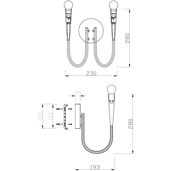 Настенный светильник (бра) Freya FR5253WL-02N