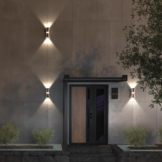 Уличный настенный светильник Novotech 358937 CALLE IP54 светодиодный 2xLED 12W