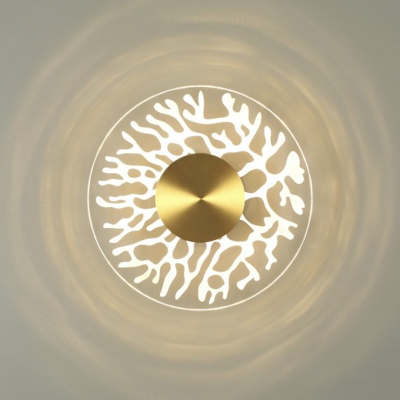 6627/9WL MIDCENT ODL24 античная бронза/металл/акрил Настенный светильник IP20 LED 9W 3000K 220V SOLARIS