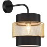 8003/1W MODERNI LN24 черный/черный, золотой металл/металл, текстиль Бра Е27 60W 220V ANIMAISA