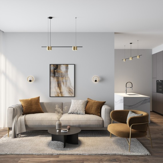 Настенный светильник Orbit DK5060-BK+SG