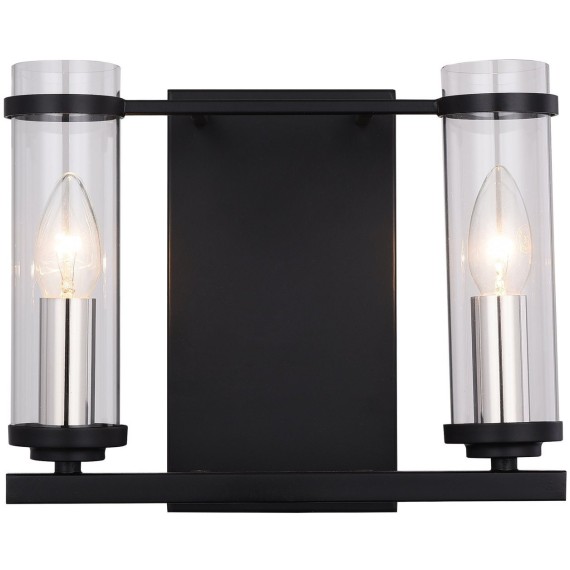 SL334.401.02 Бра ST-Luce Черный, Никель/Прозрачный E14 2*60W BICHERO