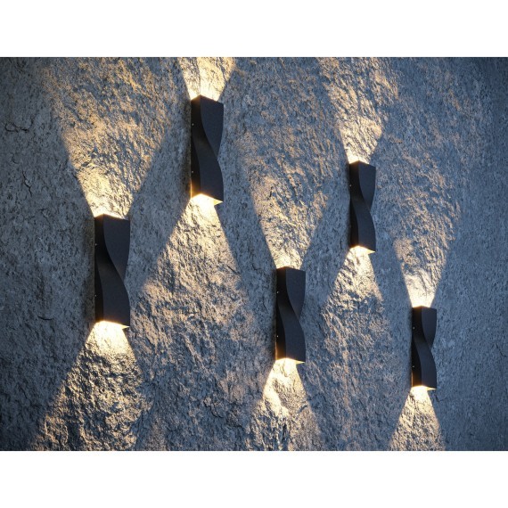 Уличный настенный светильник Maytoni O040WL-L11B3K TWIST IP65 светодиодный LED 11W