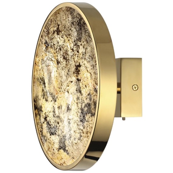 5079/15WL L-VISION ODL24 зол./серо-бежевый/металл/натур.камень/акрил Настенн.светильн. с переключ.цветов.темпер. LED 15W 3000К/4000K/6000K BERGI