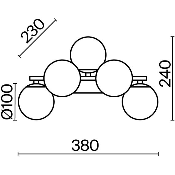 Настенный светильник (бра) Maytoni MOD547WL-05B