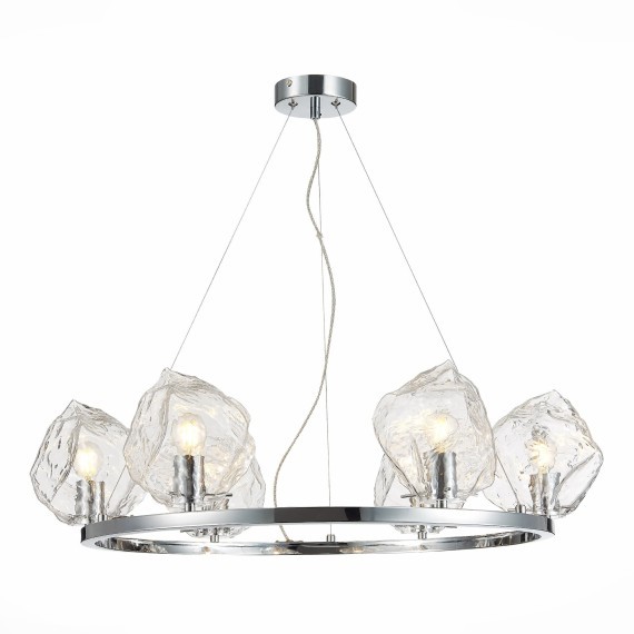 SL1175.103.06 Люстра подвесная ST-Luce Хром/Прозрачный E14 6*40W PORTICI