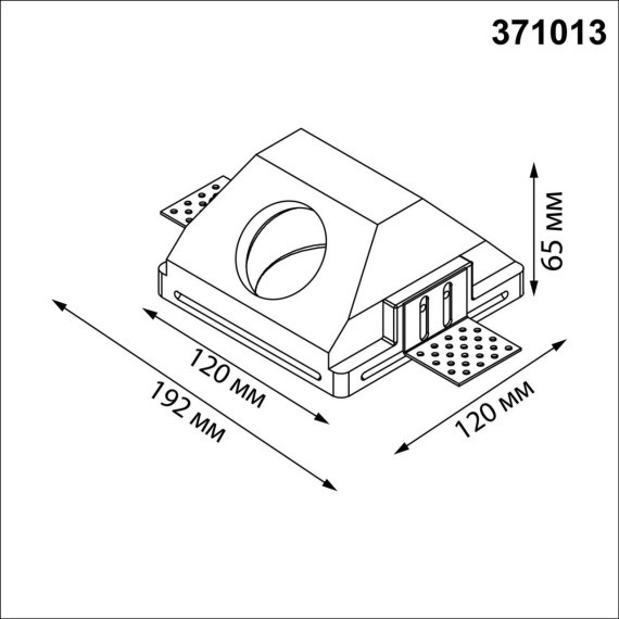 371013 Гипсовый светильник встраиваемый в стену ГКЛ под покраску IP20 GU10 50W 220-240V Novotech CAIL