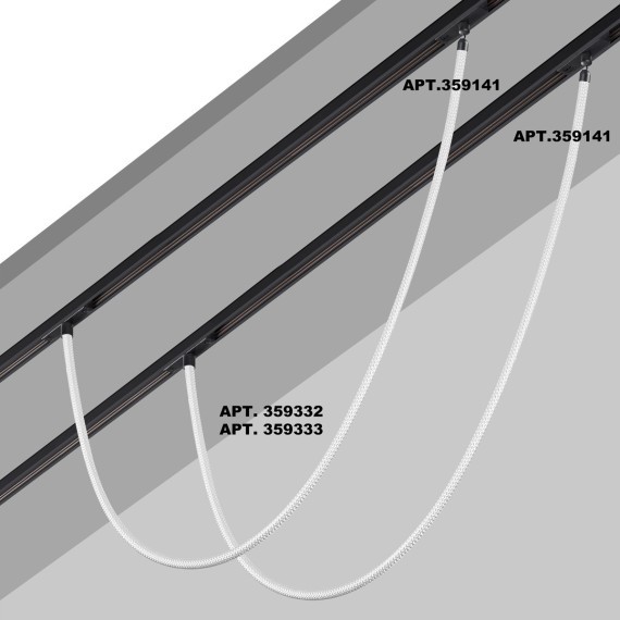 359333 Трековый светодиодный неон 1м Novotech Flum CRI90+ 4000К 1360Лм 360° 14W