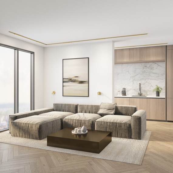 DK5752-SB Трековый магнитный светодиодный светильник Denkirs Shine 48V CRI90+ 3000К 1600Лм 120° 24Вт