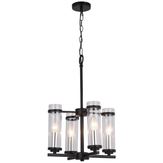 SL334.403.04 Люстра подвесная ST-Luce Черный, Никель/Прозрачный E14 4*60W BICHERO