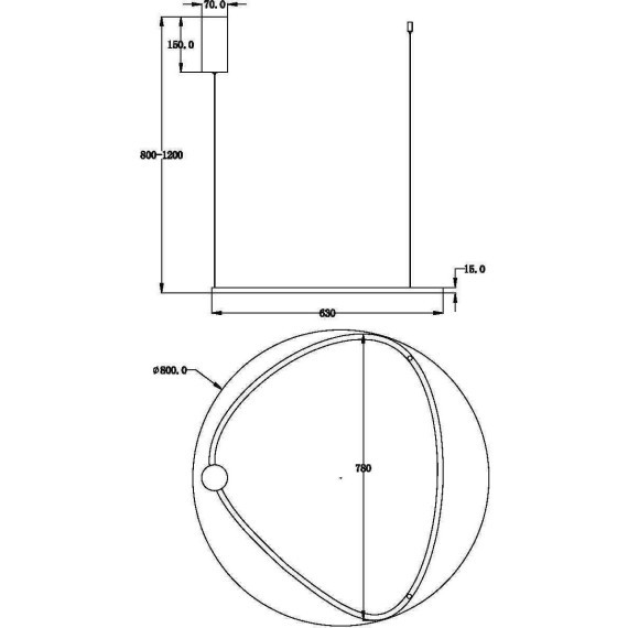 Подвесной светильник Maytoni MOD072PL-L36B3K