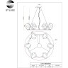 SL1175.303.06 Люстра подвесная ST-Luce Латунь/Янтарный E14 6*40W PORTICI