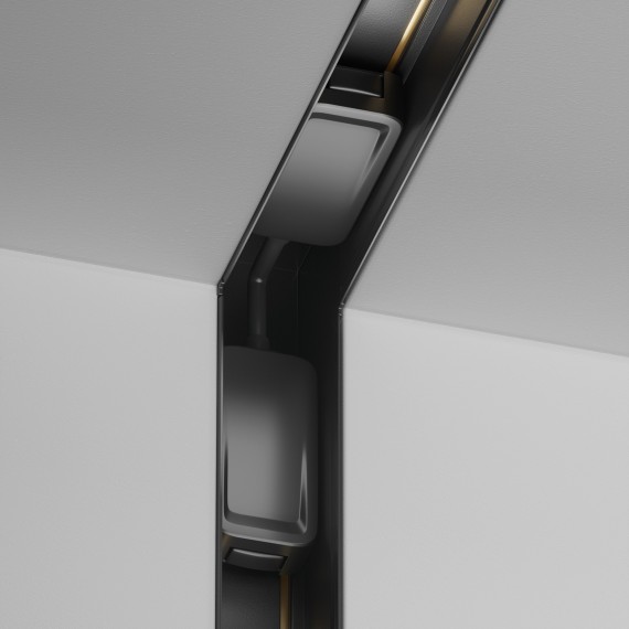 Коннектор с потолка на стену для встраиваемого в ГКЛ 12.5мм шинопровода Maytoni Radity TRA084CT-12B