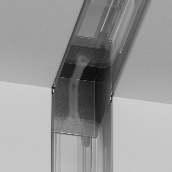 Коннектор с потолка на стену для встраиваемого в ГКЛ 12.5мм шинопровода Maytoni Radity TRA084CT-12B