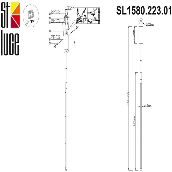 SL1580.223.01 Светильник подвесной ST-Luce Матовое золото/Белый LED 1*18W 3200K RALIO