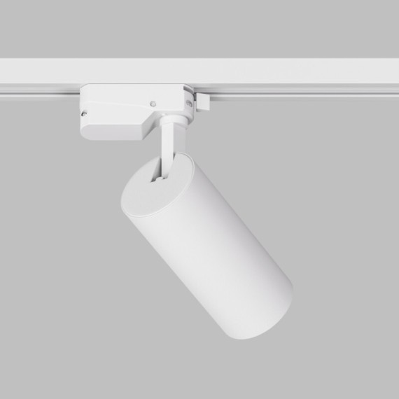 DK6451-WH Трековый светодиодный однофазный двужильный светильник Denkirs SOLID KOPER, 3000K, 15W, 1350Лм, 24° 220V