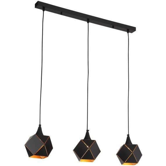 SL258.403.03 Подвесной черный декоративный светильник для установки над столом, под лампы Е14 3x40W ST Luce ENIGMA