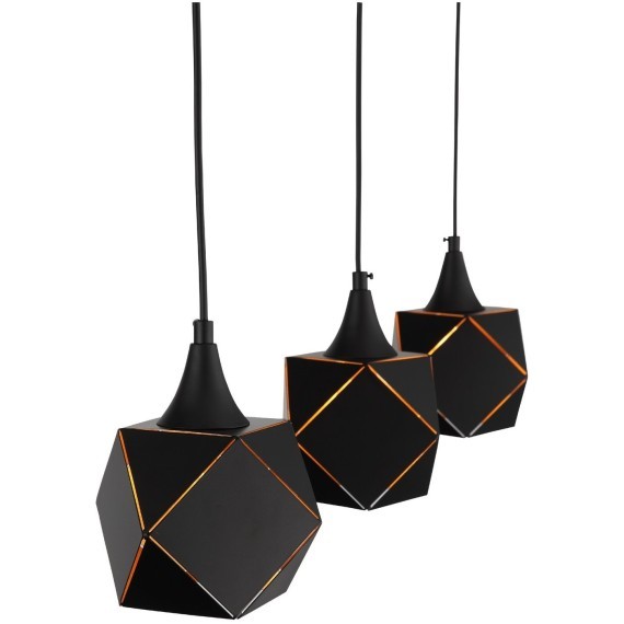 SL258.403.03 Подвесной черный декоративный светильник для установки над столом, под лампы Е14 3x40W ST Luce ENIGMA