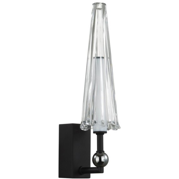 5429/5WL MODERN ODL_EX24 черный матов./прозрачный/металл/стекло/акрил Бра LED 5W 3000K 350Лм FUNGO