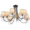SLE1118-802-08 Светильник потолочный Черный хром/Бежевый E14 8*40W ALLURIA