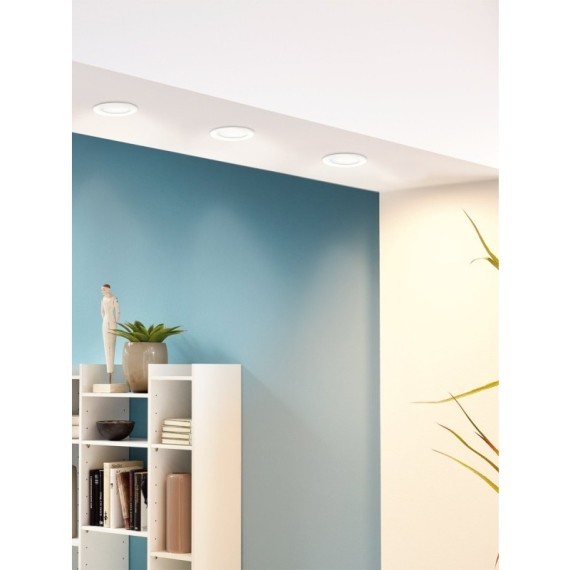 99191 Светодиодный встраиваемый светильник FUEVA 5 димм., 5,5W (LED), ?117, ET26, 650lm, 3000K, сталь, бел