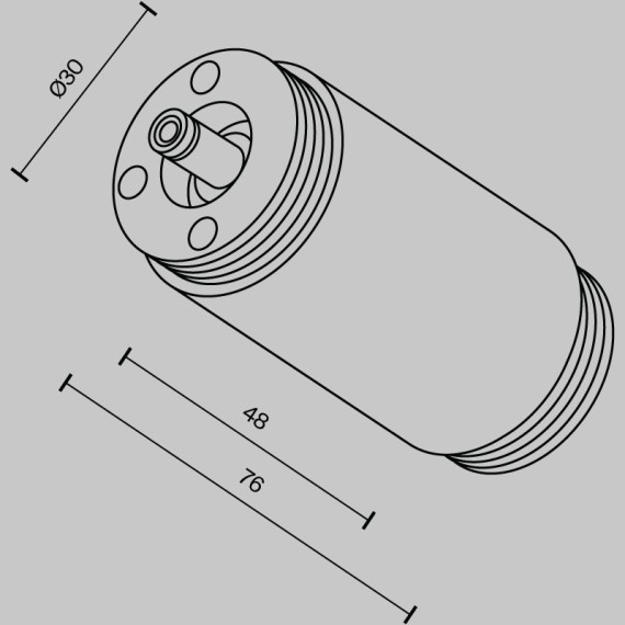 Прямой коннектор для системы Maytoni Shelf без ввода питания CA013IC-B