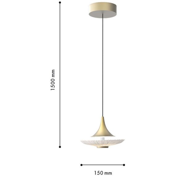 4657-1P, подвес, D150xH1500, LEDx6W, 420LM, 4000K, included